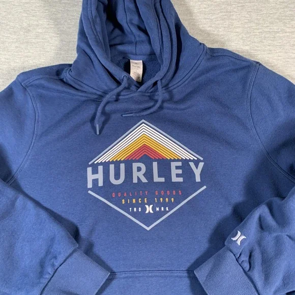Hurley Hoodie Pullover Sweatshirt Mens‎ Large Fleece 90s Quality Goods Retro Y2K - Picture 4 of 13